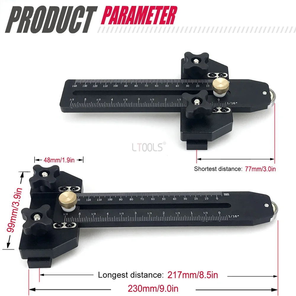 Guida Per Taglio Sottile Thin Rip Jig In Alluminio | Compatibile Con Seghe Da Tavolo E A Nastro, Scalare Mm E Pollici