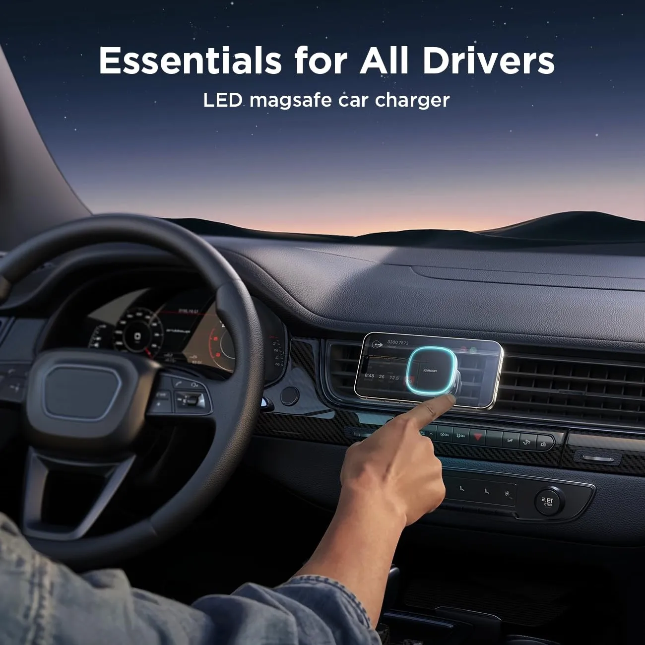 15W Fast Magnetic Wireless Car Charger and Mount