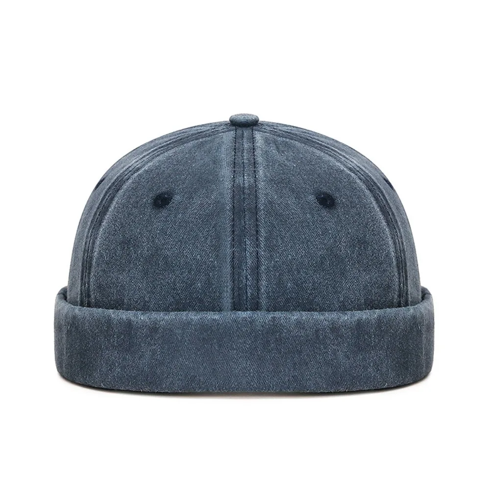 Fashion Hip Hop Beanies Hats Brimless Cotton Hip Hop Hats Adjustable Solid Color Street Hat Women