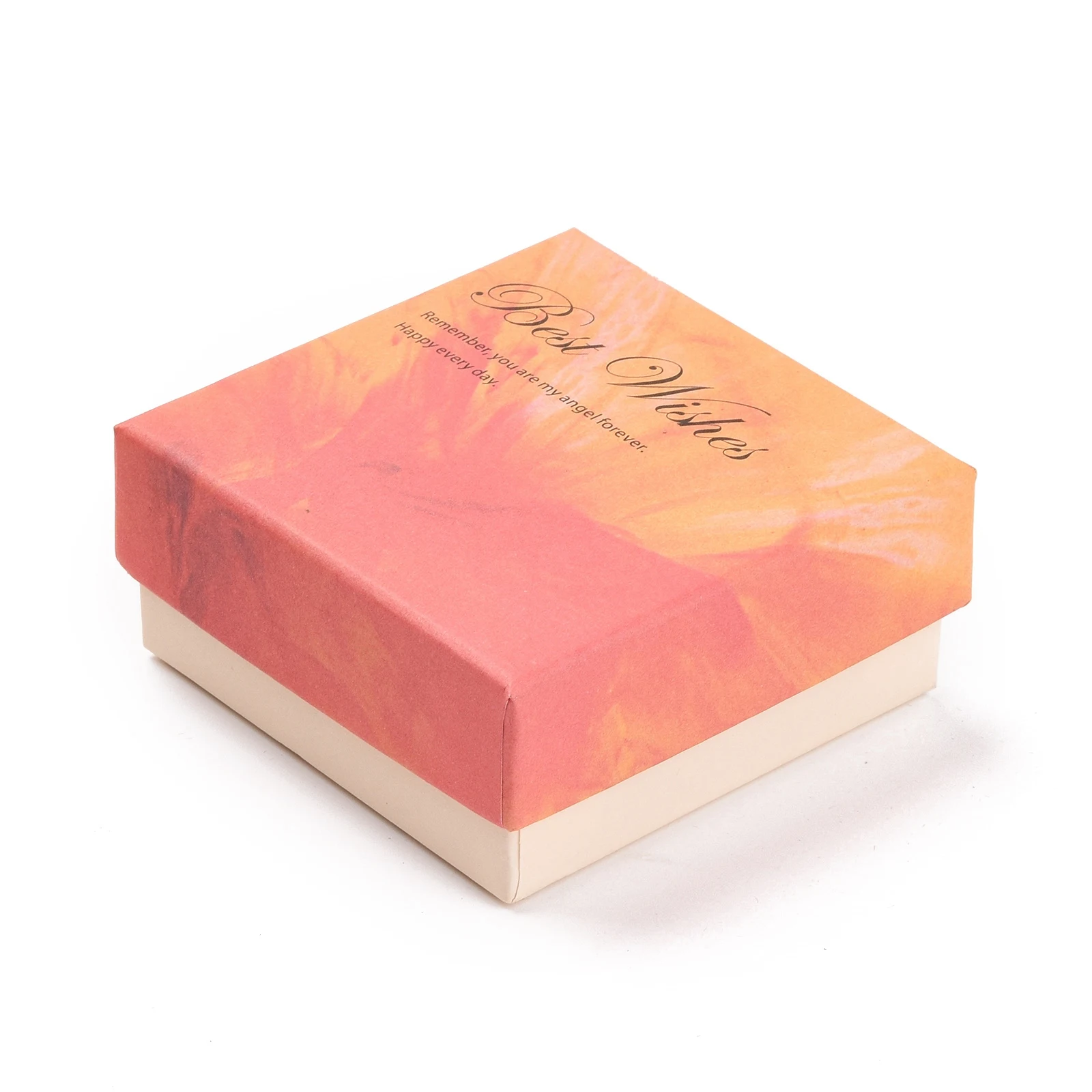 Sunflower Pattern Cardboard Jewelry Packaging Boxes Necklace Bracelet Ring Watch Gift Container with Sponge Rectangle/Square