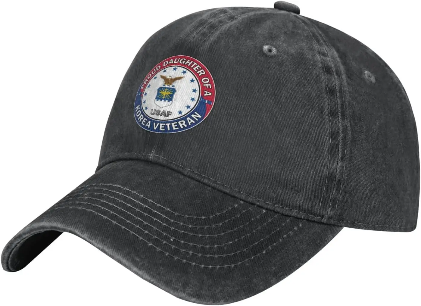 

us air Force Proud Daughter of a Korea Veteran Trucker Hat-Baseball Cap Washed Cotton Dad Hats Navy Military Caps