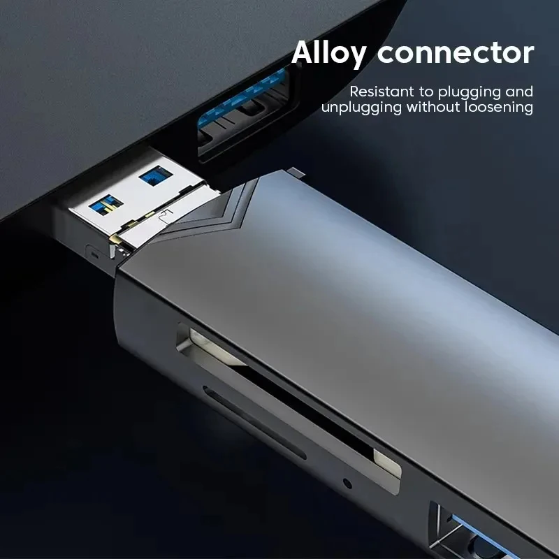 6-in-1 Multifunction USB Card Reader & Flash Drive Adapter