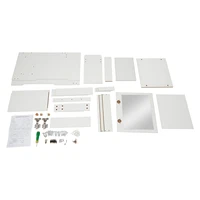 40*37cm Vanity Table with Mirror, Compact Makeup Vanity with Storage Compartments and Stool, Dressing Table for Bedroom White 6