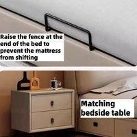 Lit double 200x220cm avec tête de lit lumineuse, cadre de lit et rangement 3 tiroirs, pour chambre parentale, mobilier de luxe haut de gamme pour hôtel 6