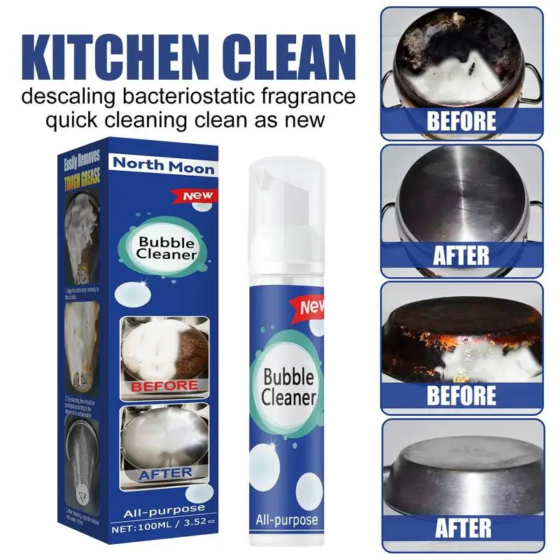 Kitchen Effective Grease Cleaner 100ml Bubble Cleaner Foaming Heavy Oil Stain SmokeMachine Cleaning Foam