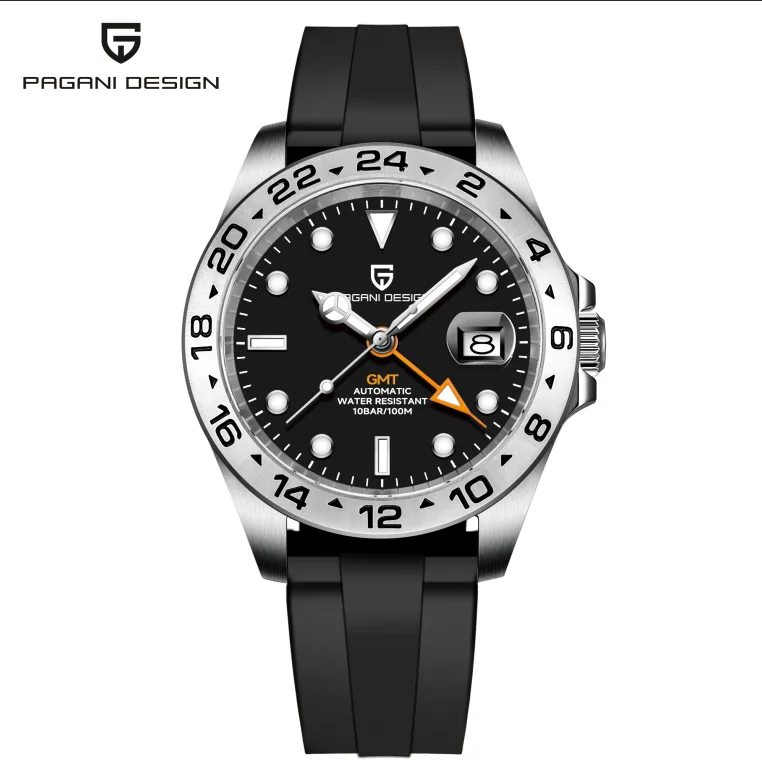 Pagani Design Diver Watch 42mm Sapphire Automatic Mechanical GMT 100m PD1682