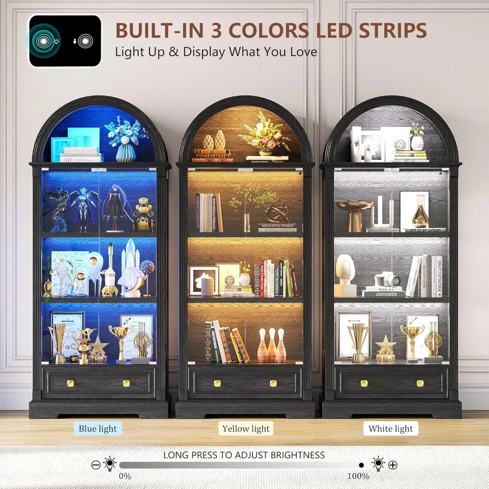 Arched Curio Display Cabinet 4