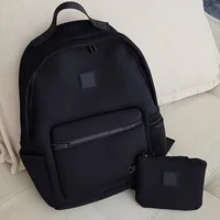 AI0 Men and Women's Travel Sports Includes Small Pouch Stow Backpack Water-resistant Matte Neoprene Black Yoga Fitness Bag 2