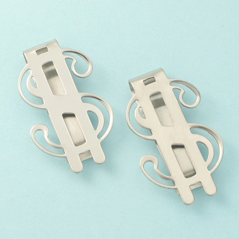1PCS Schlanke Geld Clip Edelstahl Bargeld Rechnungen Kredit Clip Neue Dollar Design Mode Münze Banknote Bargeld Klemme Halter – Detail 8