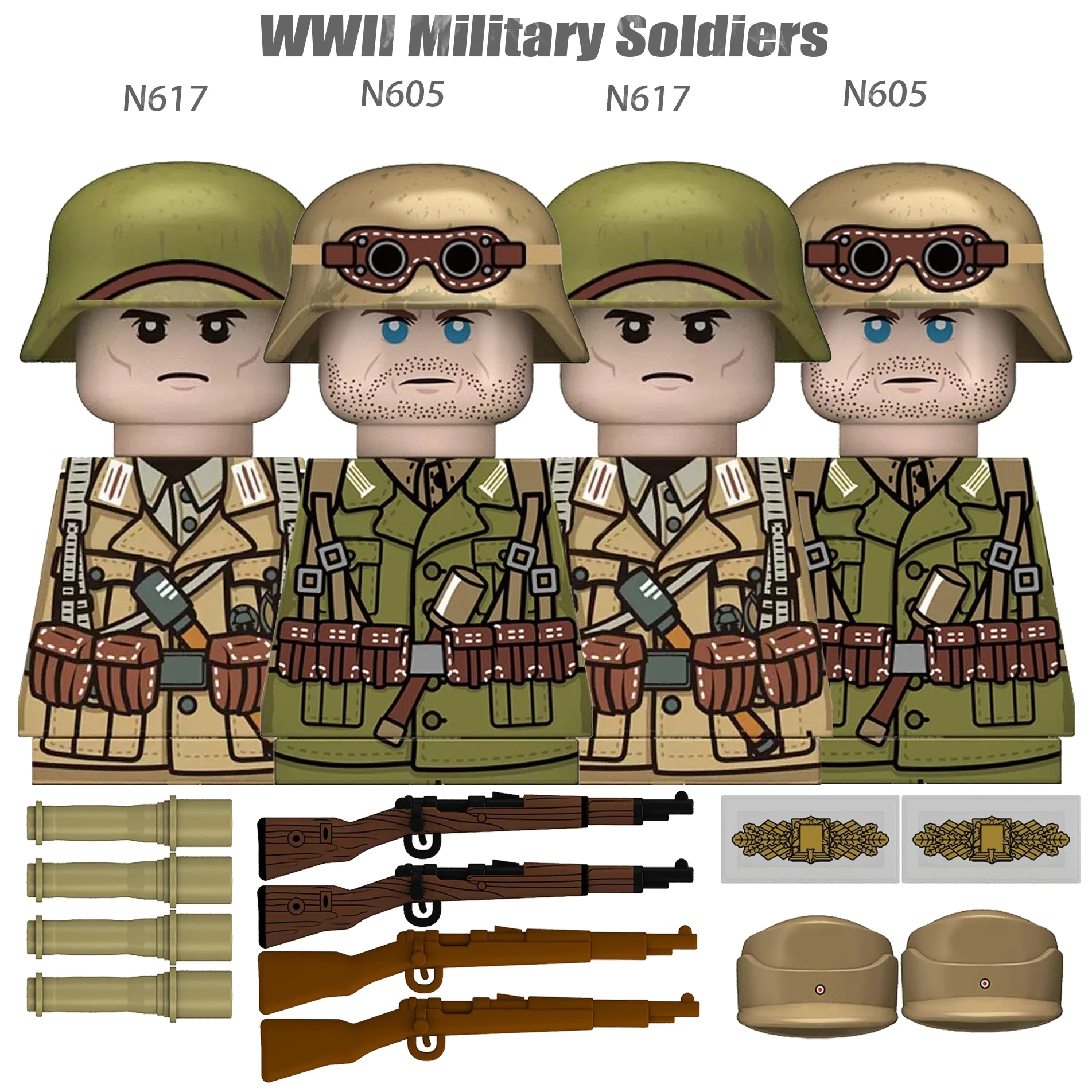 WW2 Winter Soldiers Building Block Set - Military Figures & Weapons Collection