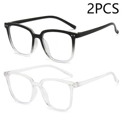 Retro Chic Women's Anti-Blue Light Glasses with Classic Eyeglass Frame (2PCSTransparentwhite)