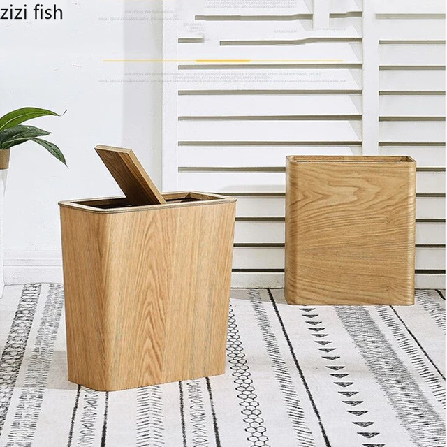 Decorative Wood Kitchen Trash Cans