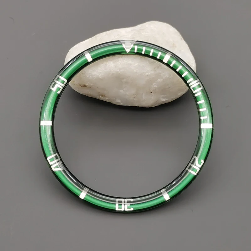 Flat Resin Aluminium Bezel Insert for Watch Cases - 39mmx32mm