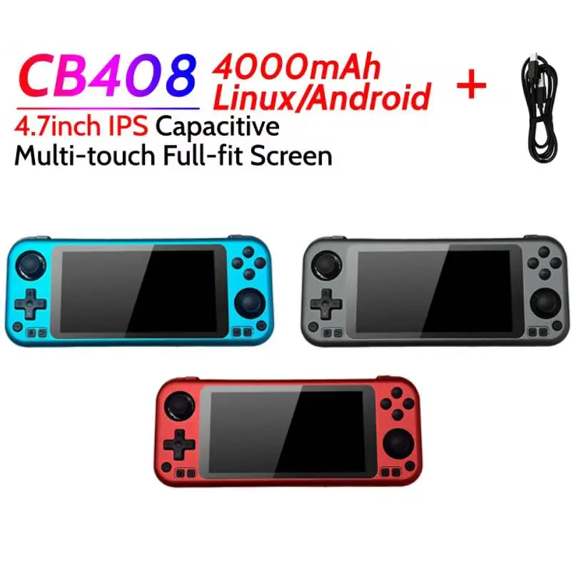 NEW CB408 4.97 Inch Ips 0ca Full Fit Hd IPS Screen Linux Portable Retro Game Nostalgia Open Source Pocket Game Machine