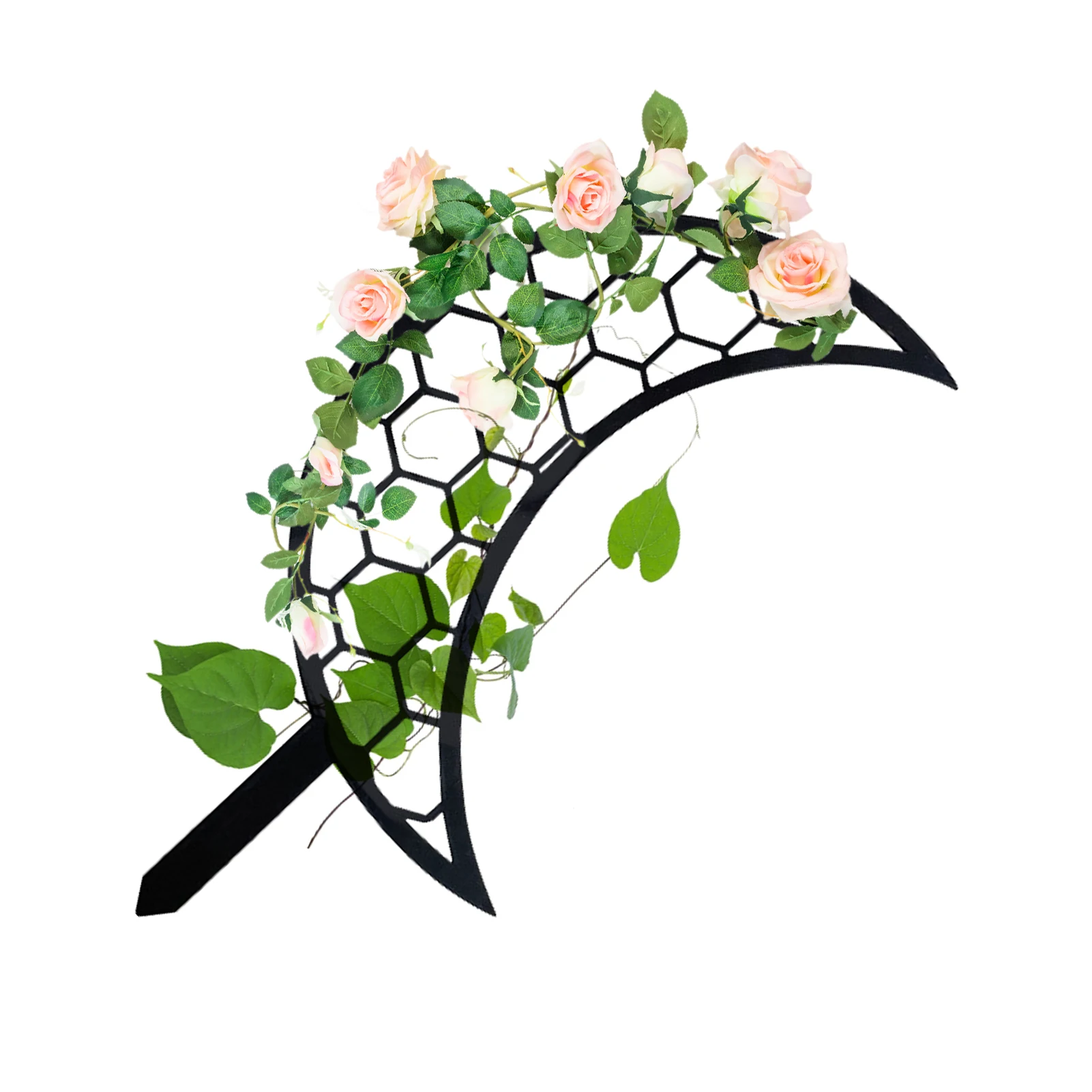 

Small Trellis For Potted Plants Indoor Trellis Crescent Shape Design Plant Climbing Holder Rack For Vine Ivy Flower Moon Shaped