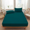 1pc solid color fitted sheet for bedroom 100%Polyeste Elastic Band Around bedding Fitted Sheet Only 30cm (excluding pillowcases) 6