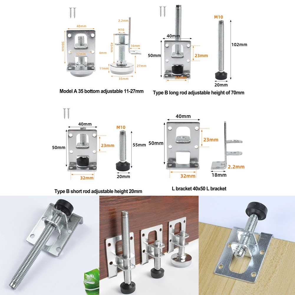 Description Picture 4 of item1pcs Adjustable Leveling Feet Heavy Duty Height Adjuster Furniture Leveler Foot Leveler Legs For Cabinet Table Workbench