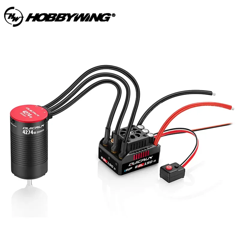 

Hobbywing QuicRun WP 8BL150 150A G2 Waterproof Brushless ESC With 4274SL 2000KV / 4268SL2600KV Brushless Motors for 1:8 RC Car