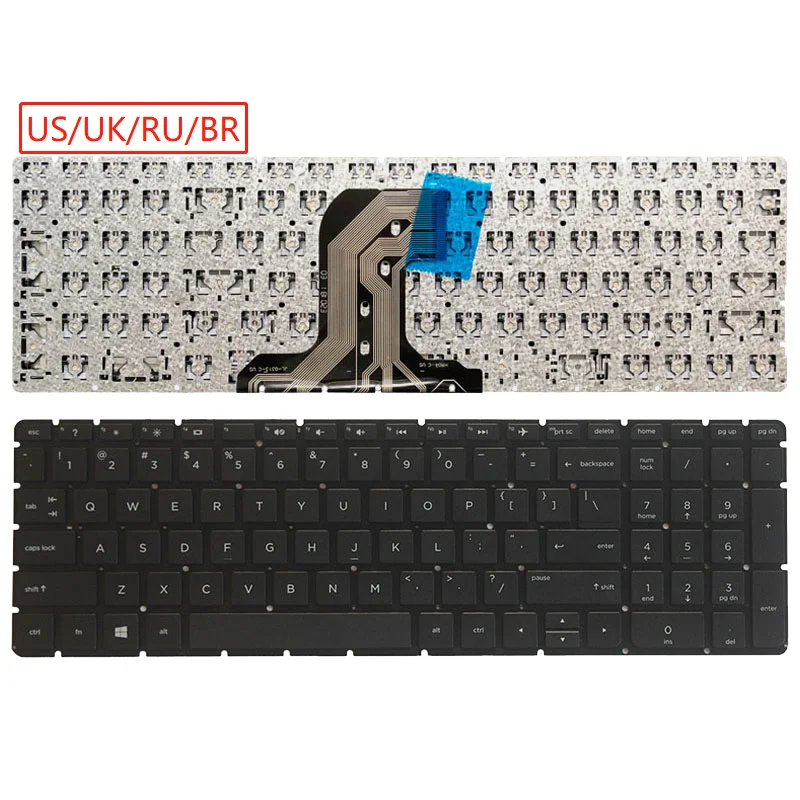Nuova Tastiera Us Uk Russian Brazil Per Hp Pavilion 15Ac 15-Ac 15-Af 15-Ba 15-Ay 250 G4 Teclado Ru Br