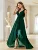 Surplice Front Ruffle Trim Prom Dress