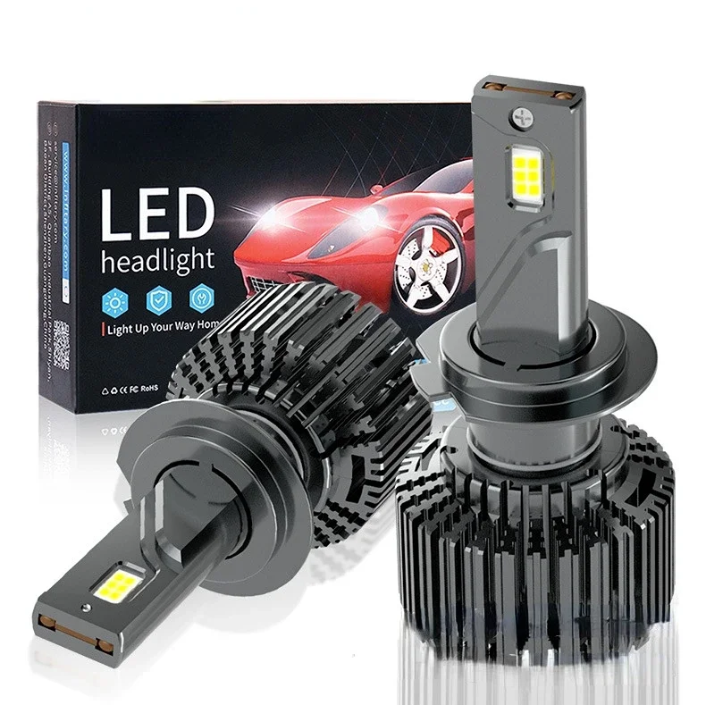 

Doublecopper Tube 80W Automobile Headlamp with Decoding H4 H7 High Spotlight High Brightness Automobile LED Headlamp