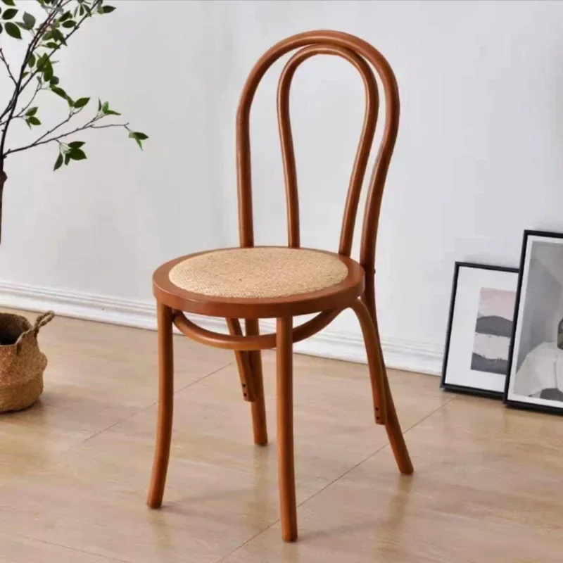 Solid Wood Dining Chair Living Room Portable Cafe Chairs with