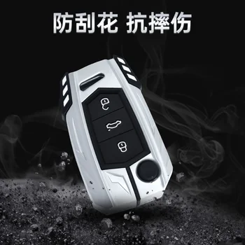 Cover chiate/telecomando per Volkswagen VW Golf7 mk7 Seat Ibiza Leon FR 2 Altea Aztec per Skoda Octavia - Custodia per chiave auto in lega di Silicone per Volkswagen VW Golf7 mk7 Seat Ibiza