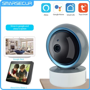 Telecamera IP WiFi Tuya Smart da 3MP per Interni, Telecamera di Sicurezza Wireless per Casa con Tracciamento Automatico
