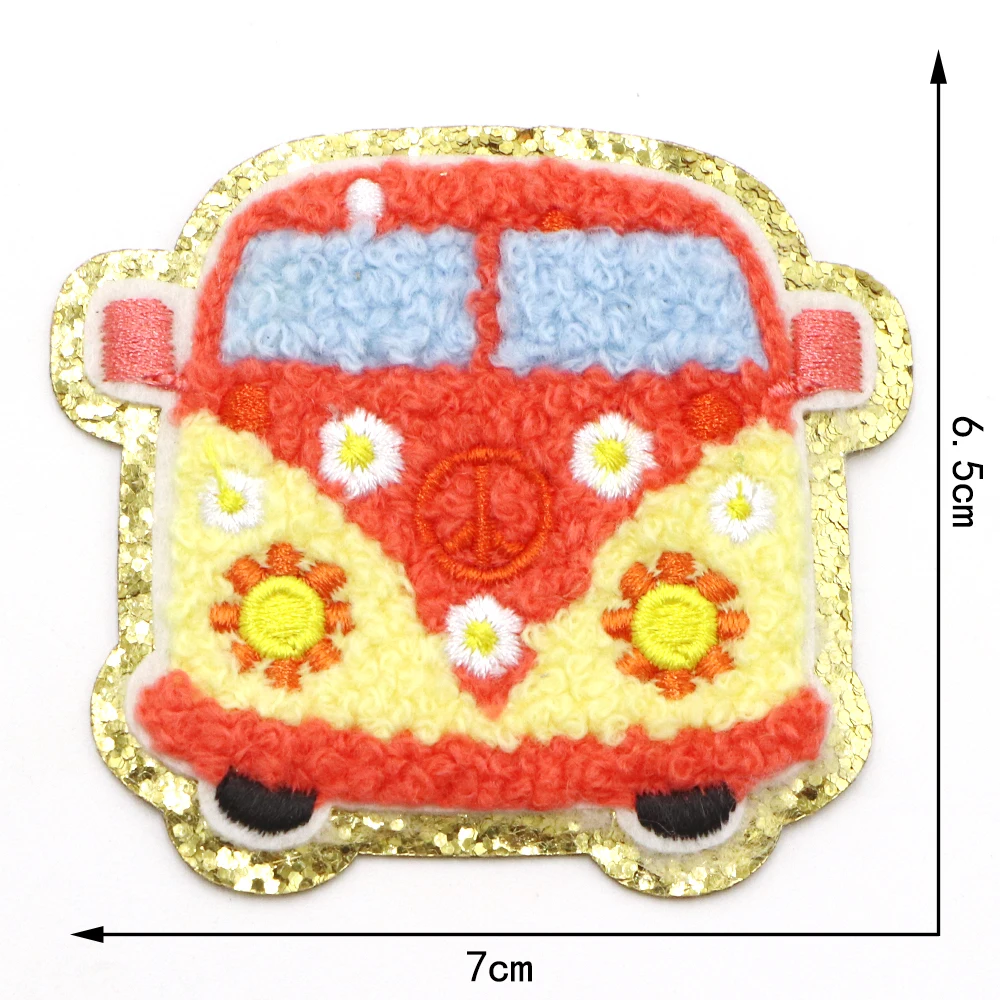 Neue Frieden Hippie Retro Patches für Kleidung Thermo kleber Patches Eisen auf gestickte Patches auf Kleidung Aufkleber DIY Applikation – Detail 7
