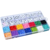 28 Cells 3mm Glass Rice DIY Beads Set Bracelet Making Kit For Kid Creative Necklaces With Letter Art And Craft Toys Girls Gift 2