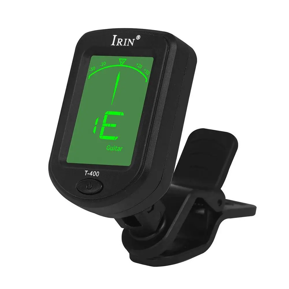 

IRIN T-400 Guitar Tuner Digital Clip-On Tone Tuner For Electric Ukulele Bass Violin Universal 360Degree Rotatable Sensitive