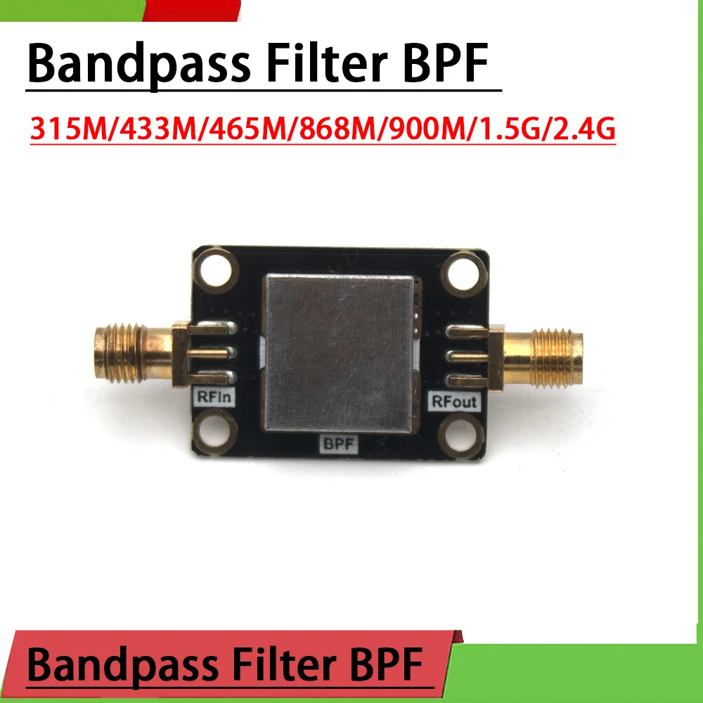 Produktbild von RF Bandpass-Filtermodul BPF – Wählbare Mittenfrequenz 1207/1268/1561 MHz, 20 MHz Bandbreite, Robustes PCB