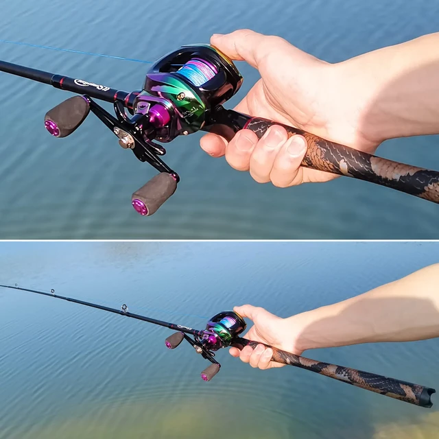 Sougayilang Fishing Rod Reel Combo 1.8~2.1m Carbon Fiber Spinning Rod and  Spinning Reel Max Drag 8Kg for Bass Pike Trout Fishing - AliExpress