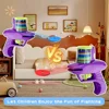 Kids Outdoor Game Foam Disc Gun Toy Flying Disc Shooting Launcher Gun Double Parent-child Interactive Children Toy 4
