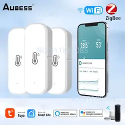 Tuya ZigBee Smart Temperature&Humidity Sensor Smart Life App Control Hygrometer Controller Monitor Compatible With Alexa Google