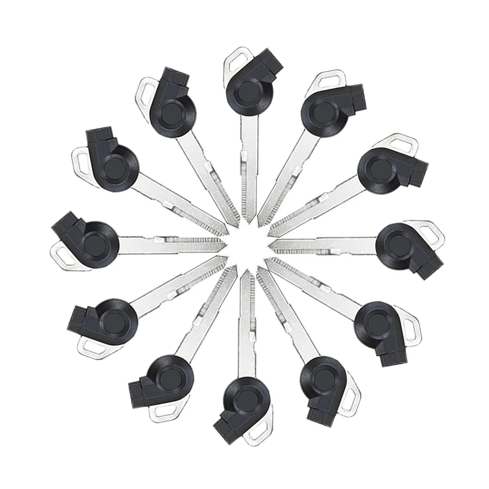 3Pcs 빈 키 오토바이 왼쪽 오른쪽 그루브 마그네틱 키 YAMAHA NMAX155 Jinzhan 125 Aurora 3 세대 Lh125T-C