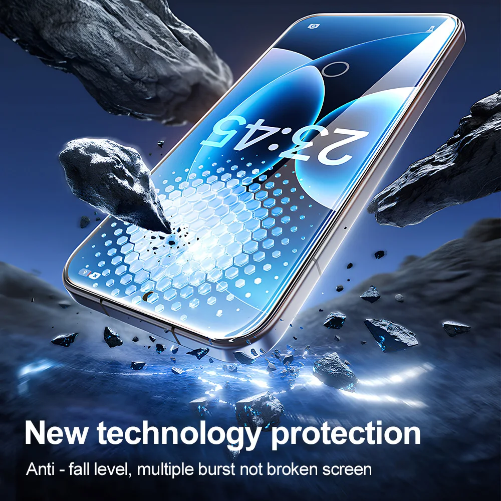 Ultra-Clear 8K Easy Install Tempered Glass Screen Protector with Auto-Dust Boxes, 3-Pack