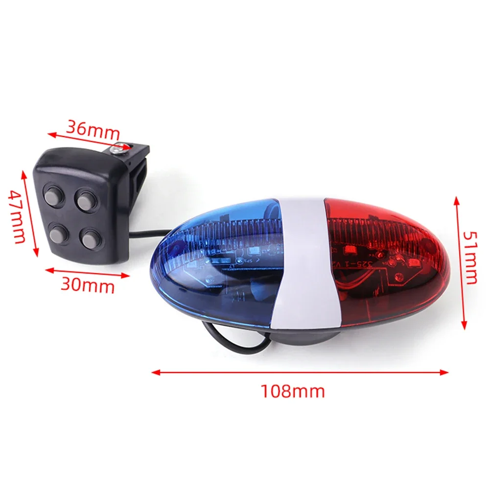 6 LED Bike Front Light Warning Siren Cycling Electric Horn Bell Bicycle Bell For Kid Children Bike Scooter Cycling Lamp