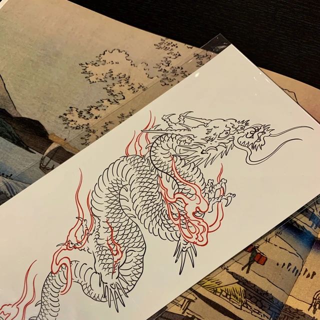 Chinese Dragon Tattoo Waterproof Long-lasting Fake Tattoo For Woman Men  Clavicle Arm Tattoo Temporary Tattoos Art Tattoo Sticker - Temporary Tattoos  - AliExpress