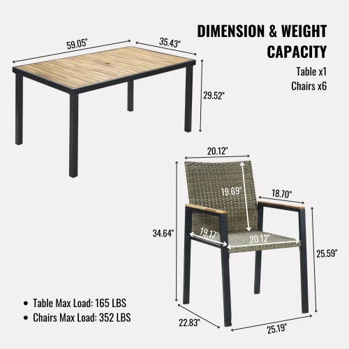 7-Piece Patio Dining Set 2