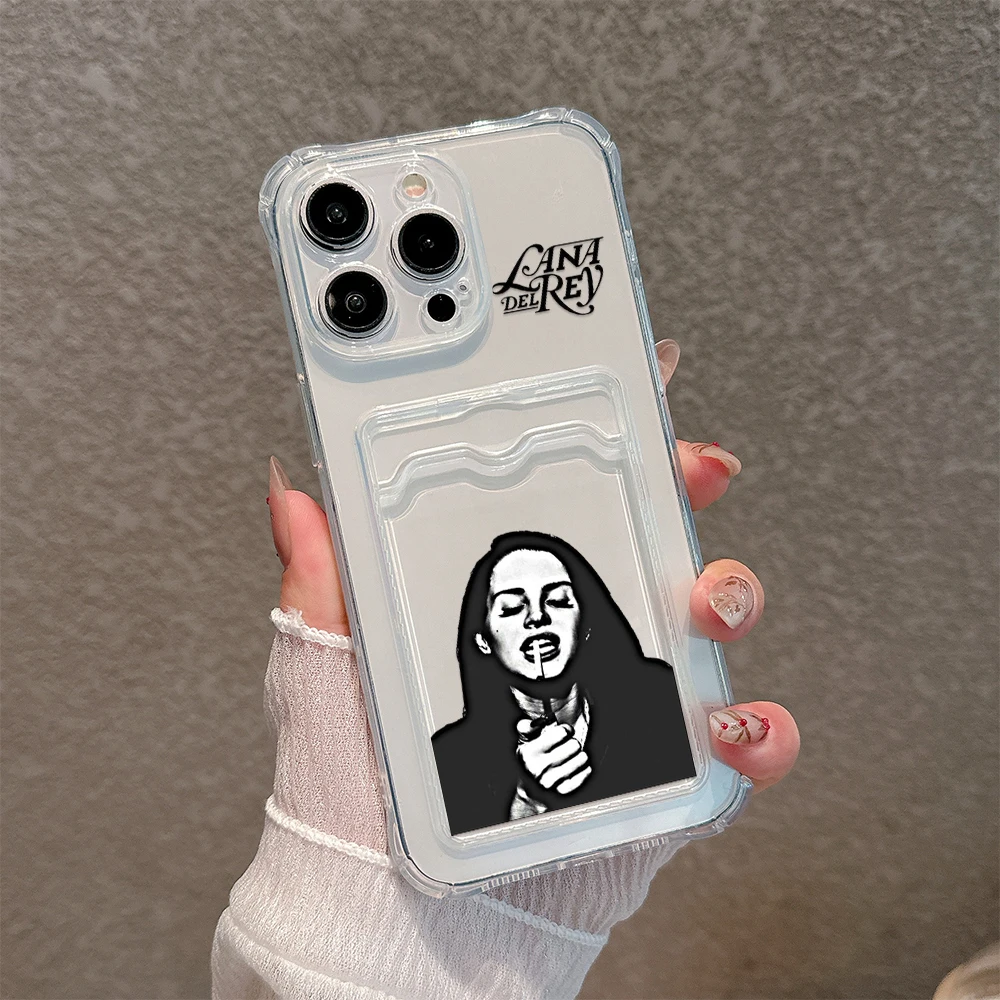 thumbnail image 1 of Funda de sujeción de tarjeta de cantante Kraft Lana Del Rey para iPhone 15 14 13 12 11 Mini Pro Max X XR XSMax 6S 6 7 8 Plus SE20, cubierta anticaída, 1 of 5