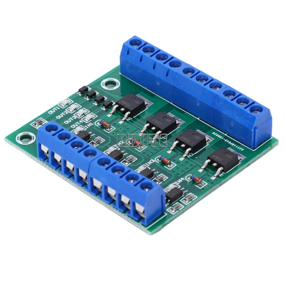 MOS FET F5305S 4 Channels Pulse Trigger Switch Controller PWM Input Steady for Motor LED 4 Way 4ch way Diy Electronic Module electronic module