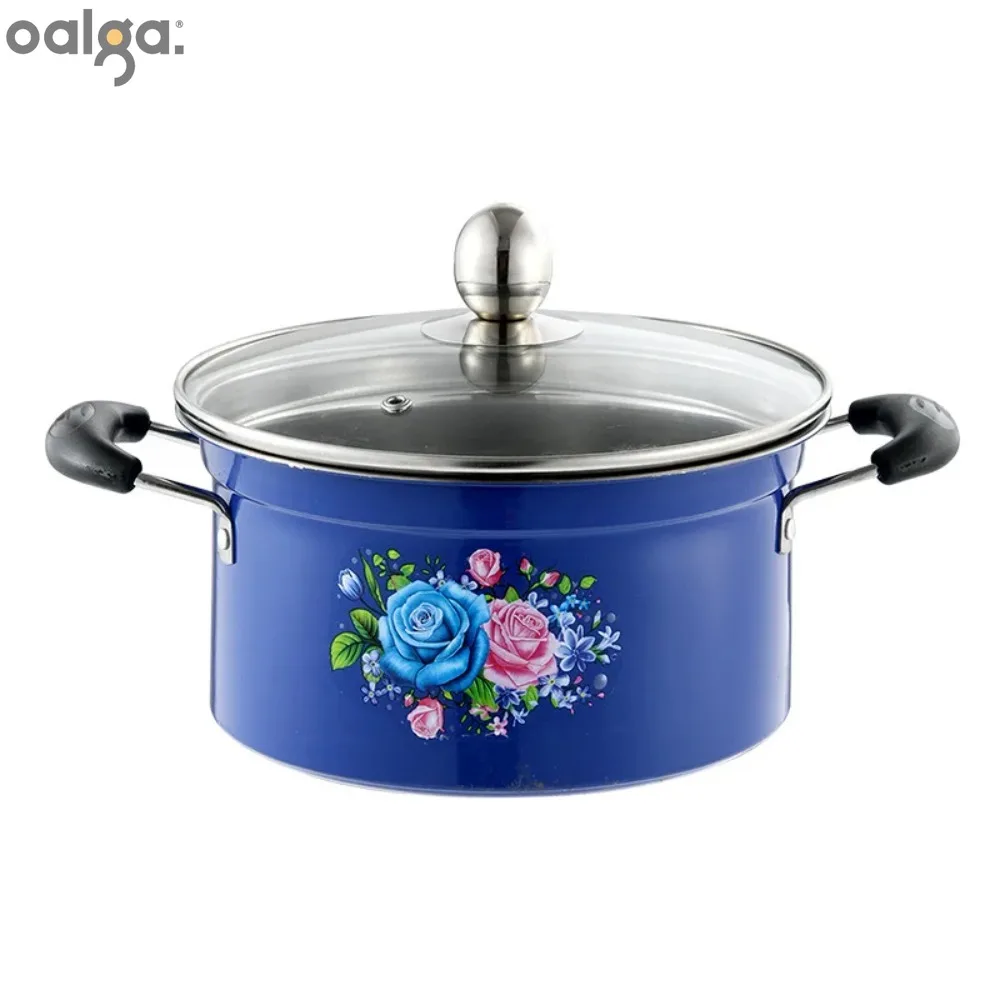 

3 PC Soup Pot Set Appearance Color Cookware Set Stainless Steel Soup Pot Induction Cooker Set اواني منزليه قدور طبخ جرانيت طقم