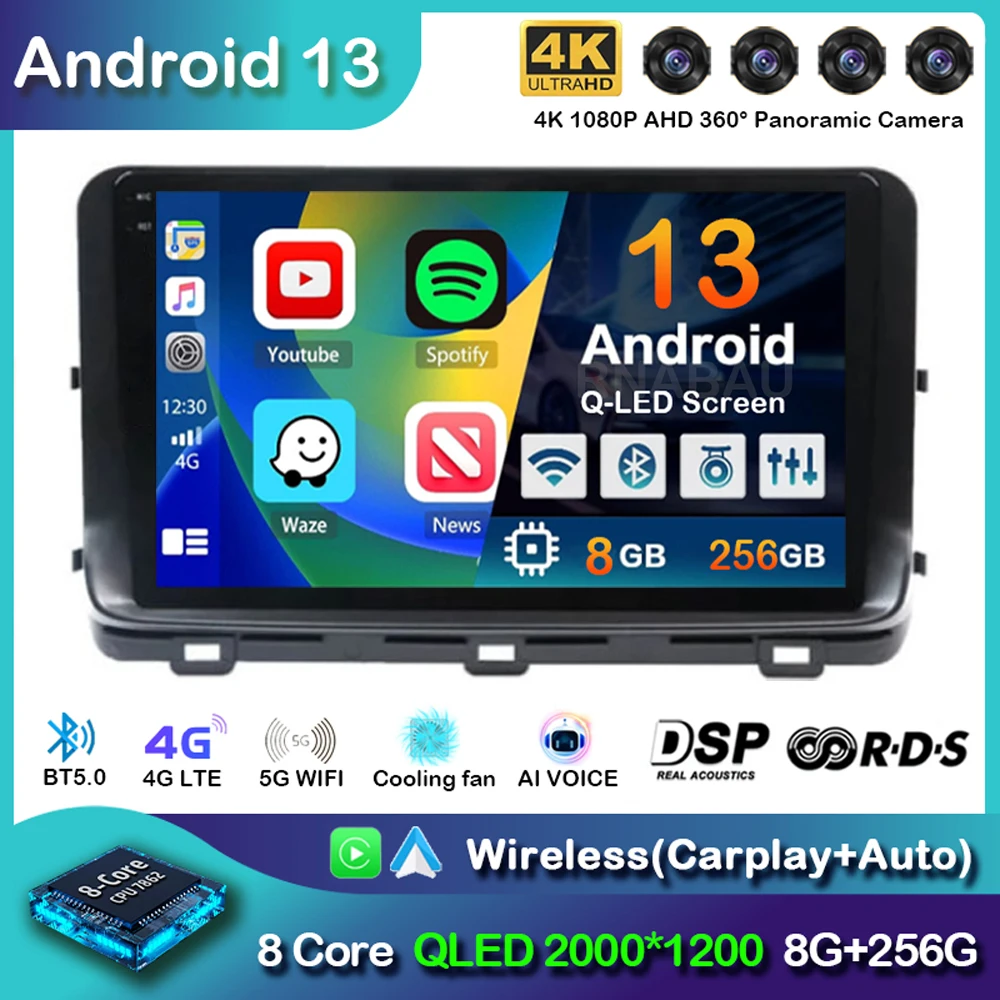 

Автомагнитола Carplay, Android 13, Wi-Fi + 4G, для Kia Ceed 3 CD 2018-2022, мультимедийный видеоплеер, навигация, GPS, стерео, головное устройство