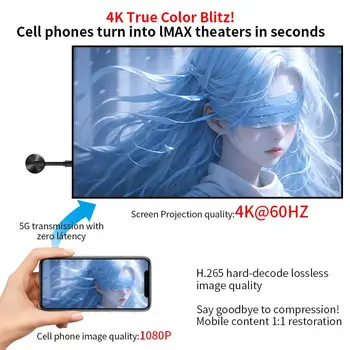 5G/2.4G Wireless WiFi Display Dongles Screen Mirroring 1080P HD TV G12 TV Stick For 4K HD HDMI-Compatible Media Player Connector 2