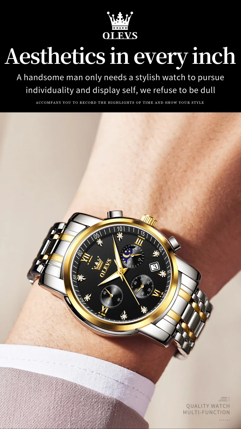 OLEVS 2858 Men's Watch - Chronograph functions