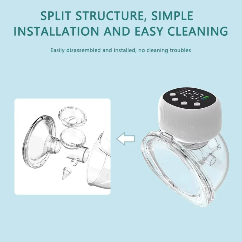 Wearable Breast Pump Hands-free Electric Automatic Milking Machine Portable Rechargeable Breast Milk Collector