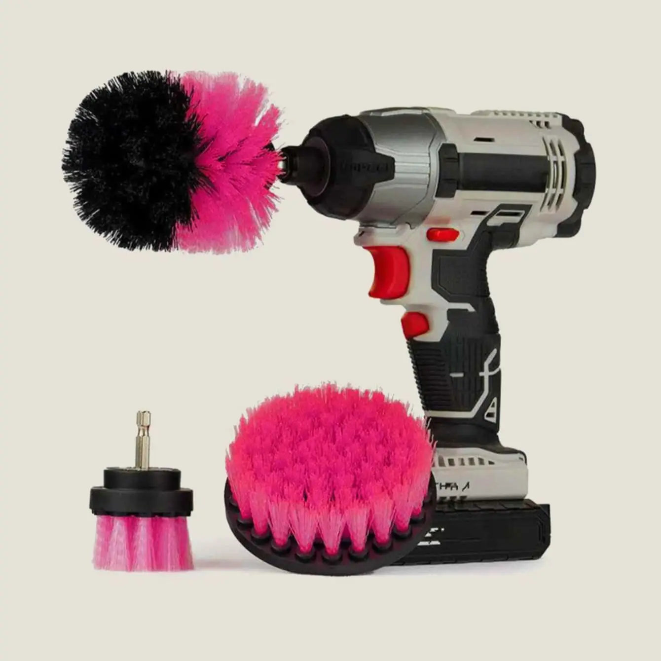 3Pcs/Set Electric Scrubber Brush Drill Brush Kit Plastic Round Cleaning Brush For Carpet Glass Car Tires Nylon Brushes 3