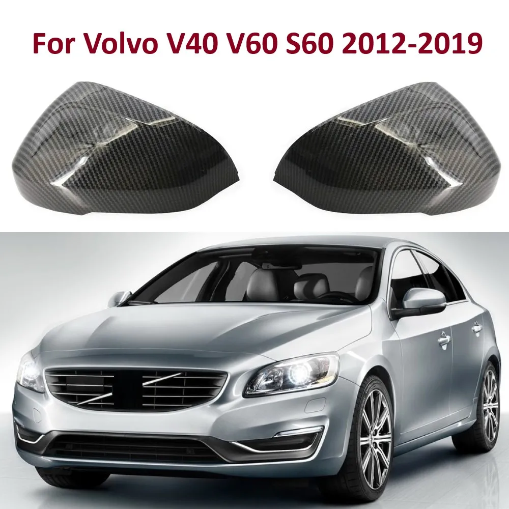 

Запасные колпачки для заднего вида из углеродного волокна для Volvo V40 V60 S60 2012 2013 2014 2015 2016 2017 2018