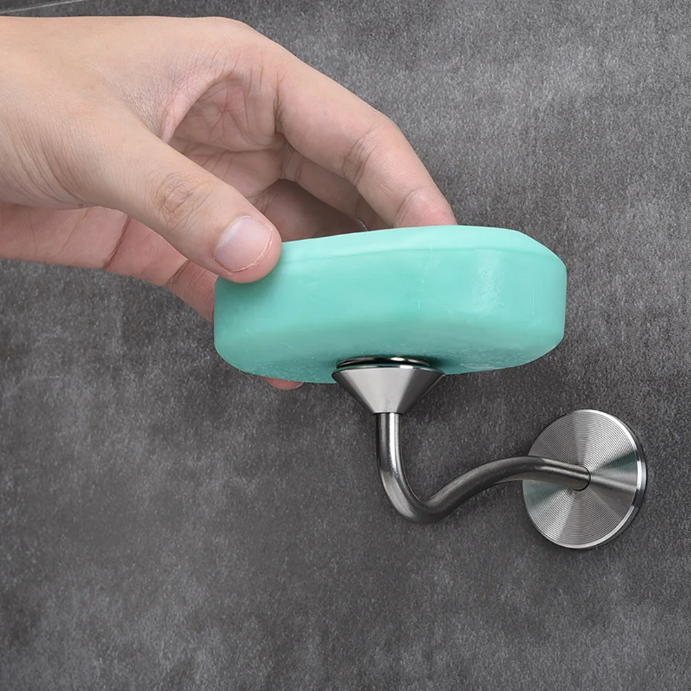 

Magnetic Soap Holder Stainless Steel Wall Mounted Soap Container Dispenser Wall Attachment Soap Dish Rack for Bathroom Kitchen